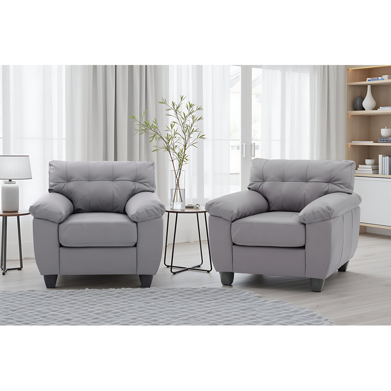 Ensemble de 2 chaises en cappuccino rimouski, Gris