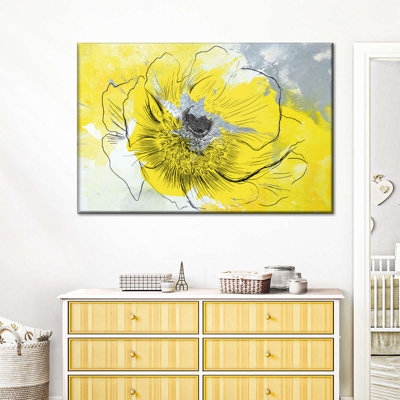 «Bright Yellow Flower», reproduction sur toile
