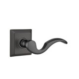 Cortina Wave/Drop Privacy (Bed & Bath) Door Lever with Square Rosette