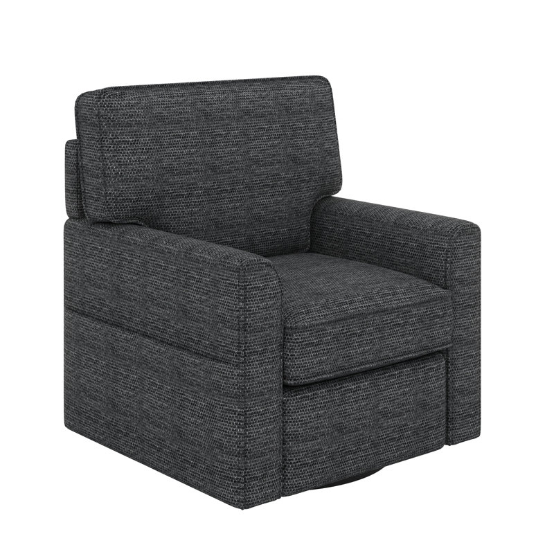 Fauteuil d'appoint pivotant à 360 ° avec poches latérales, Gris