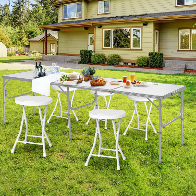 Kalaya Steel Outdoor Stool, 4, White