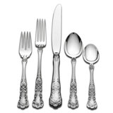 5 Piece Sterling silver Flatware Set, Service for 1