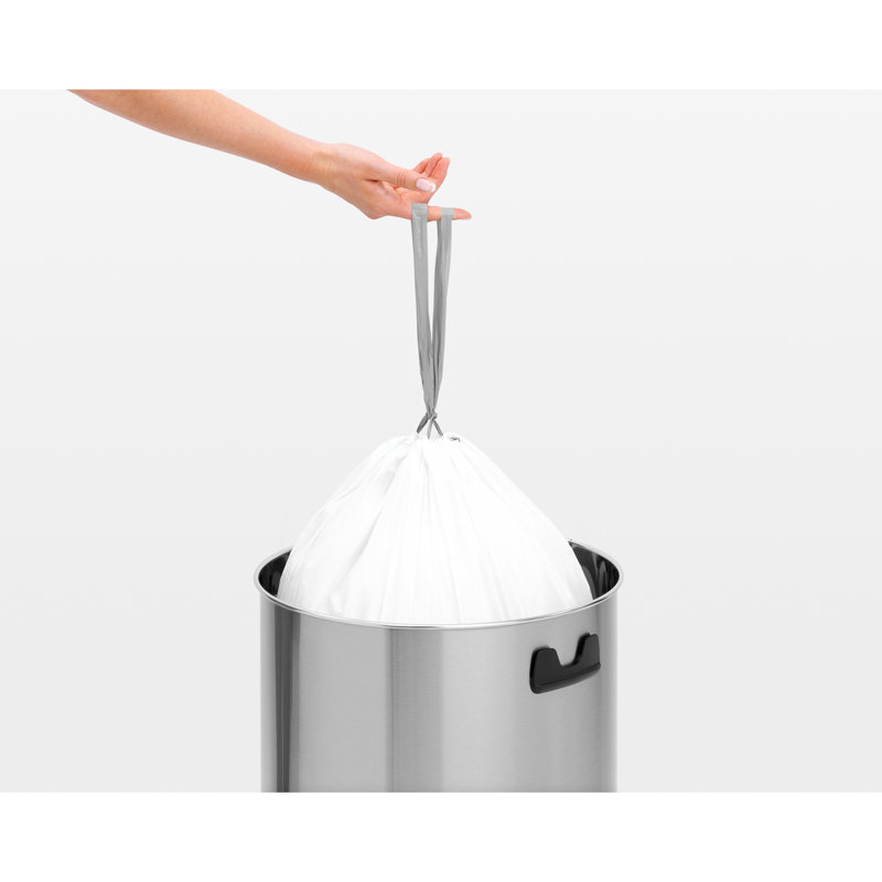 Poubelle à couvercle tactile 16 gallons, Acier mat anti-traces de doigts