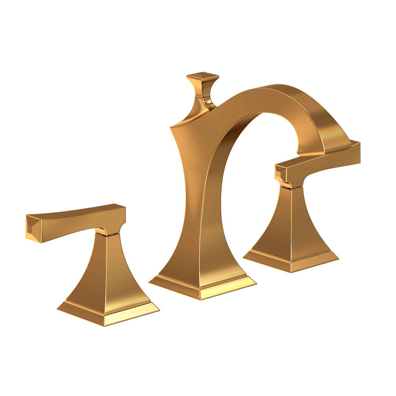 Joffrey Widespread Bathroom Faucet with Drain Assembly, Aged Brass
