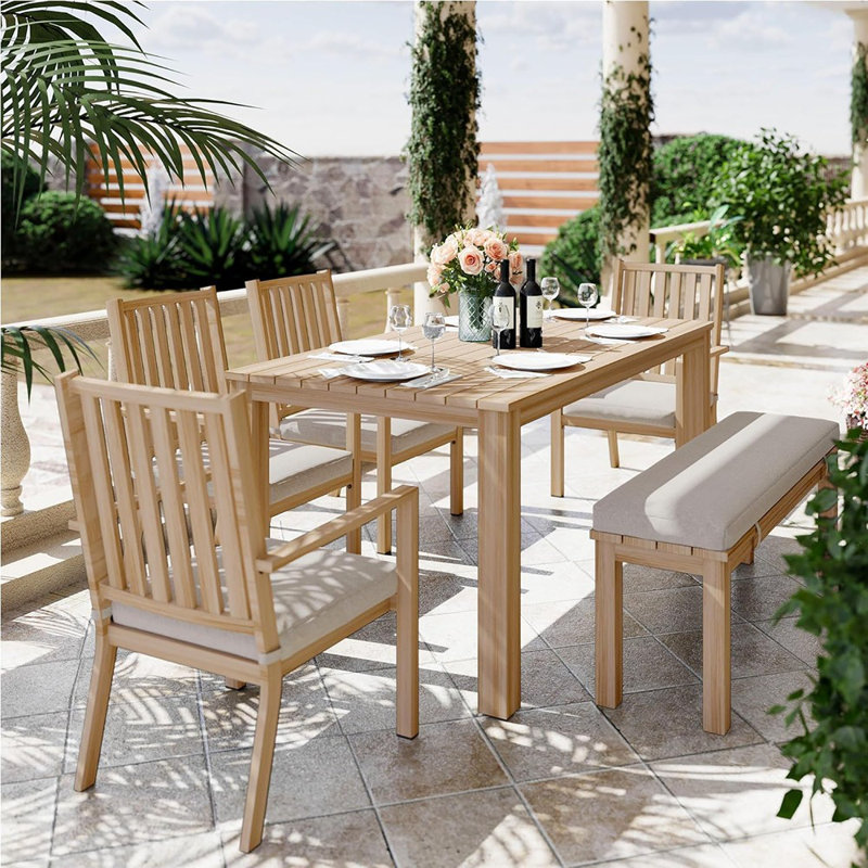 Ensemble de mobilier de patio extérieur avec coussin amovible pour la pelouse