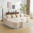 Chenille L-Shape Sectionals Sofa With 4 Pillows And Soft Seat-1101798055
