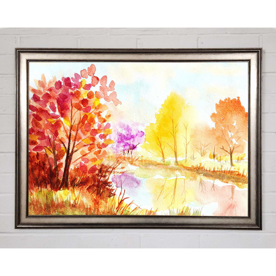 Autumn On The Lake - Einzelne Bilderrahmen Kunstdrucke