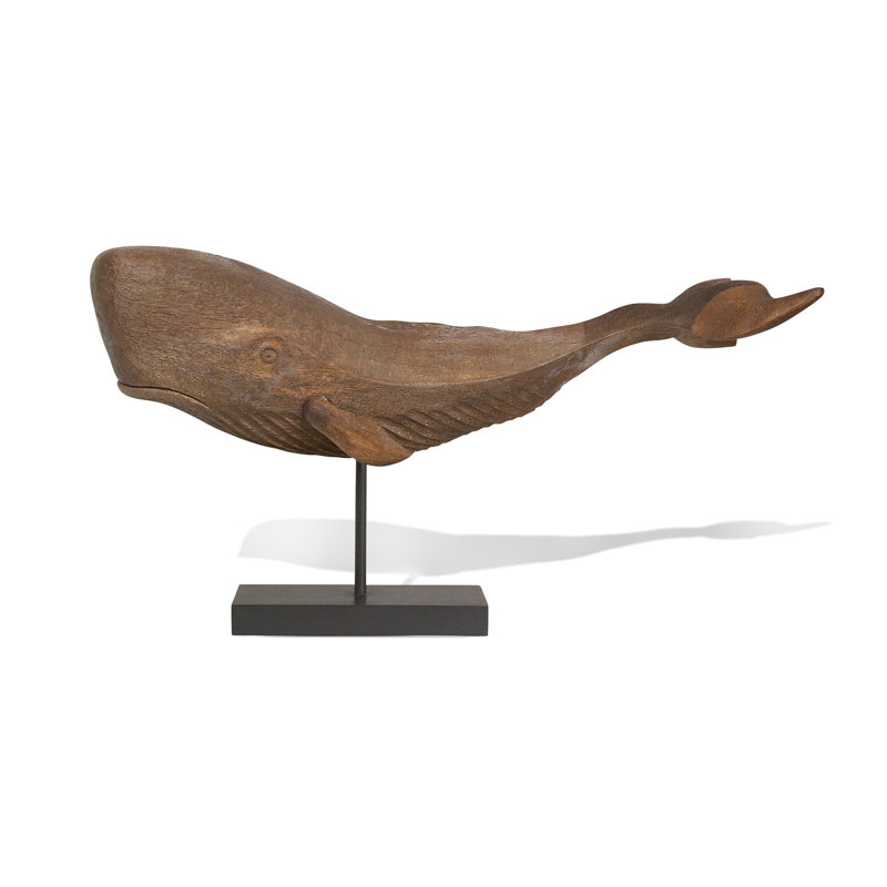 Figurine de support, H 7 po x l 14 po x P 7,5 po, Marron foncé