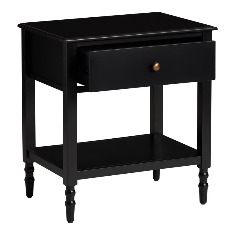 Ensor One Drawer Solid Wood Nightstand