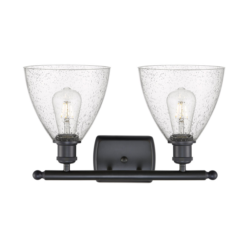 Éclairage pour meuble-lavabo 2 lumières Shauna, Incandescente, Noir mat