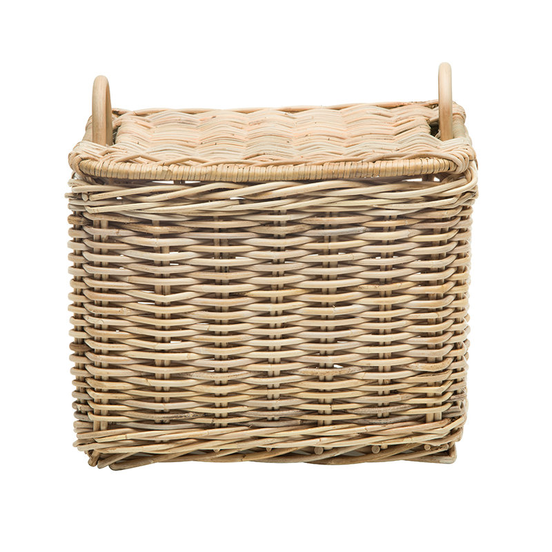 Rosecliff Heights Boyden Rattan Basket, 16.5" H x 17.75" W x 13.75" D