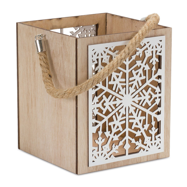 Sunset Vista Designs White Wooden Snowflake 18 