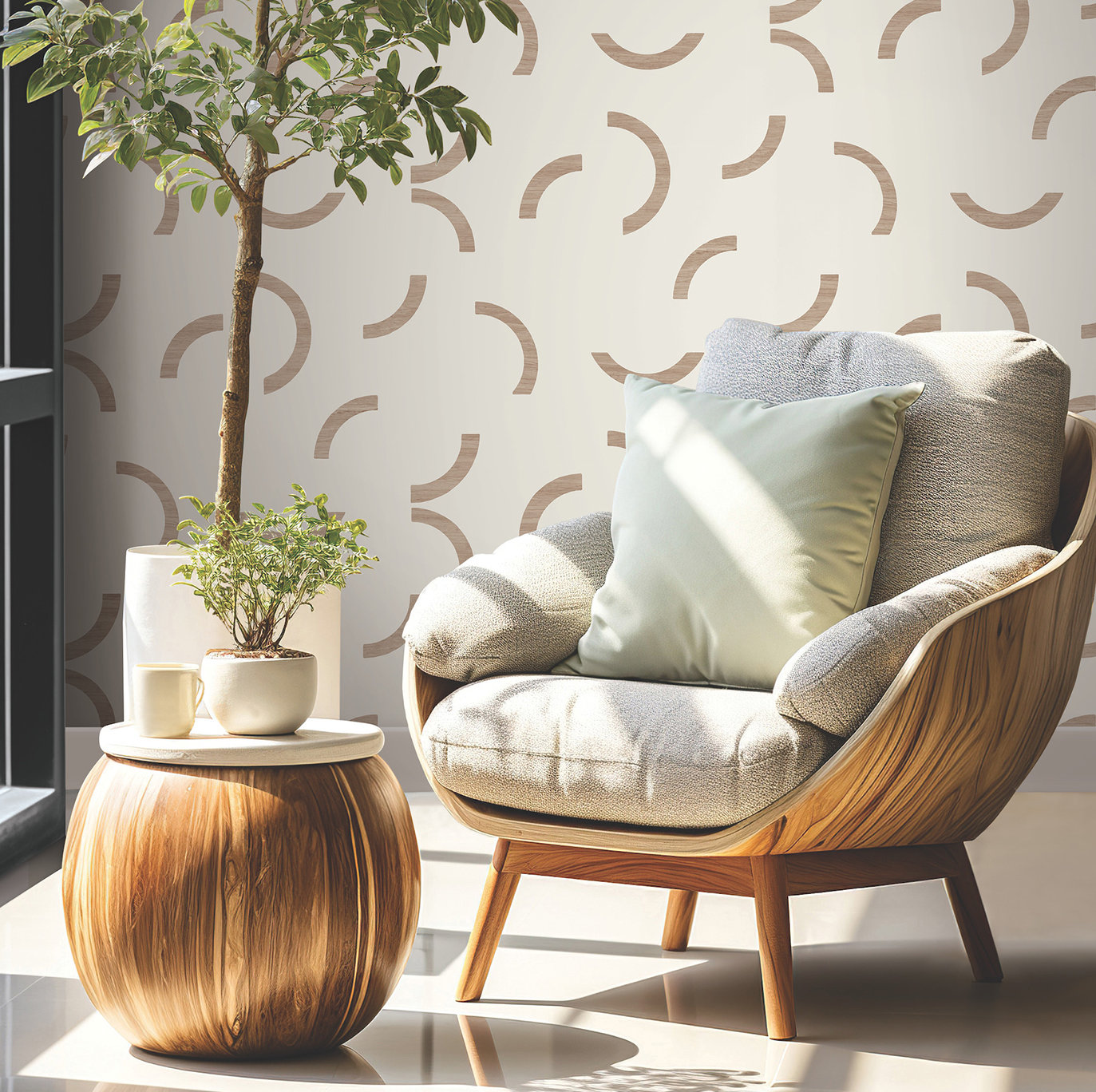 Grabiel Wallpaper Double Roll, Clay