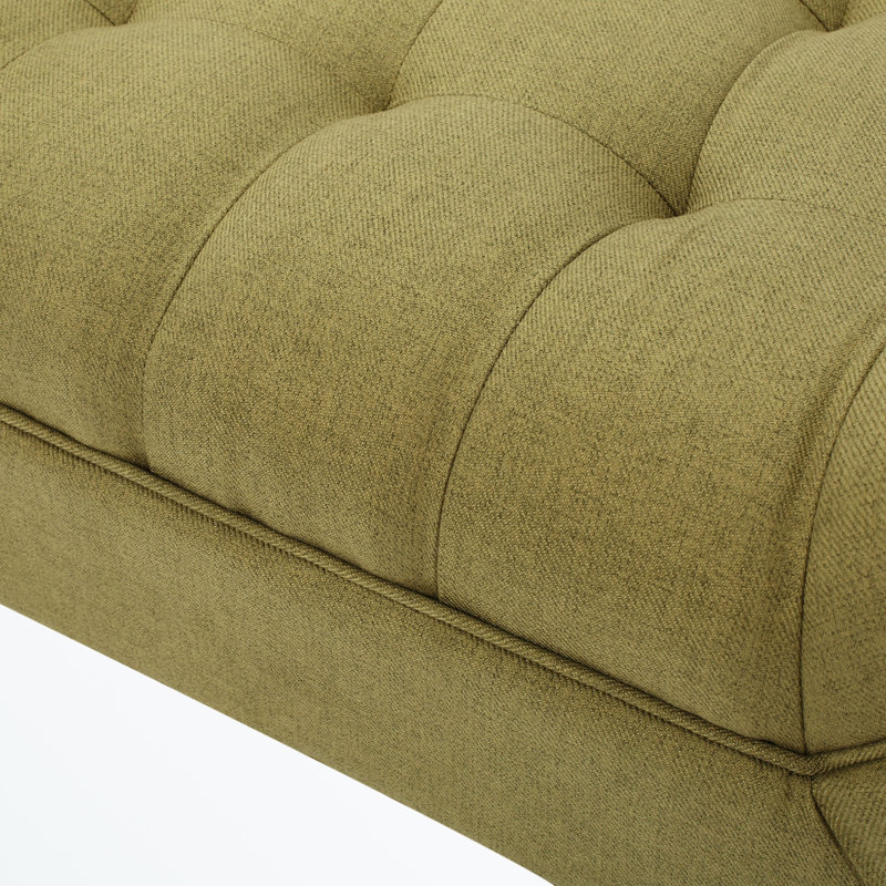 Bradlee Polyester Upholstered Bench, Green