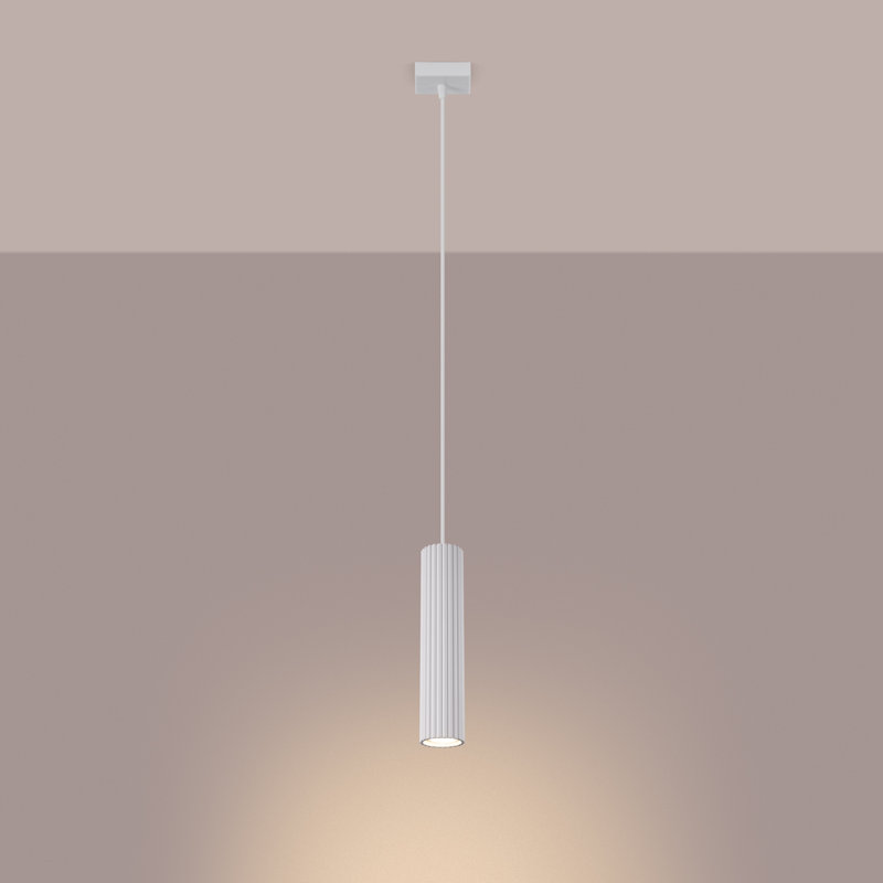 Bonina 1 - Light Brushed Nickel Pendant, White