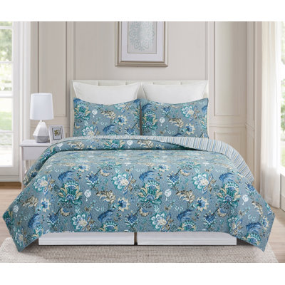 Morrison Cotton Percale Reversible Quilt Set
