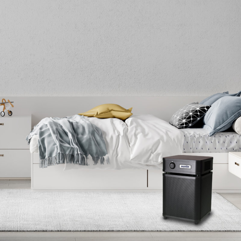 Austin Air Healthmate Plus Junior Air Purifier for Smaller and Cleaner Space, Black