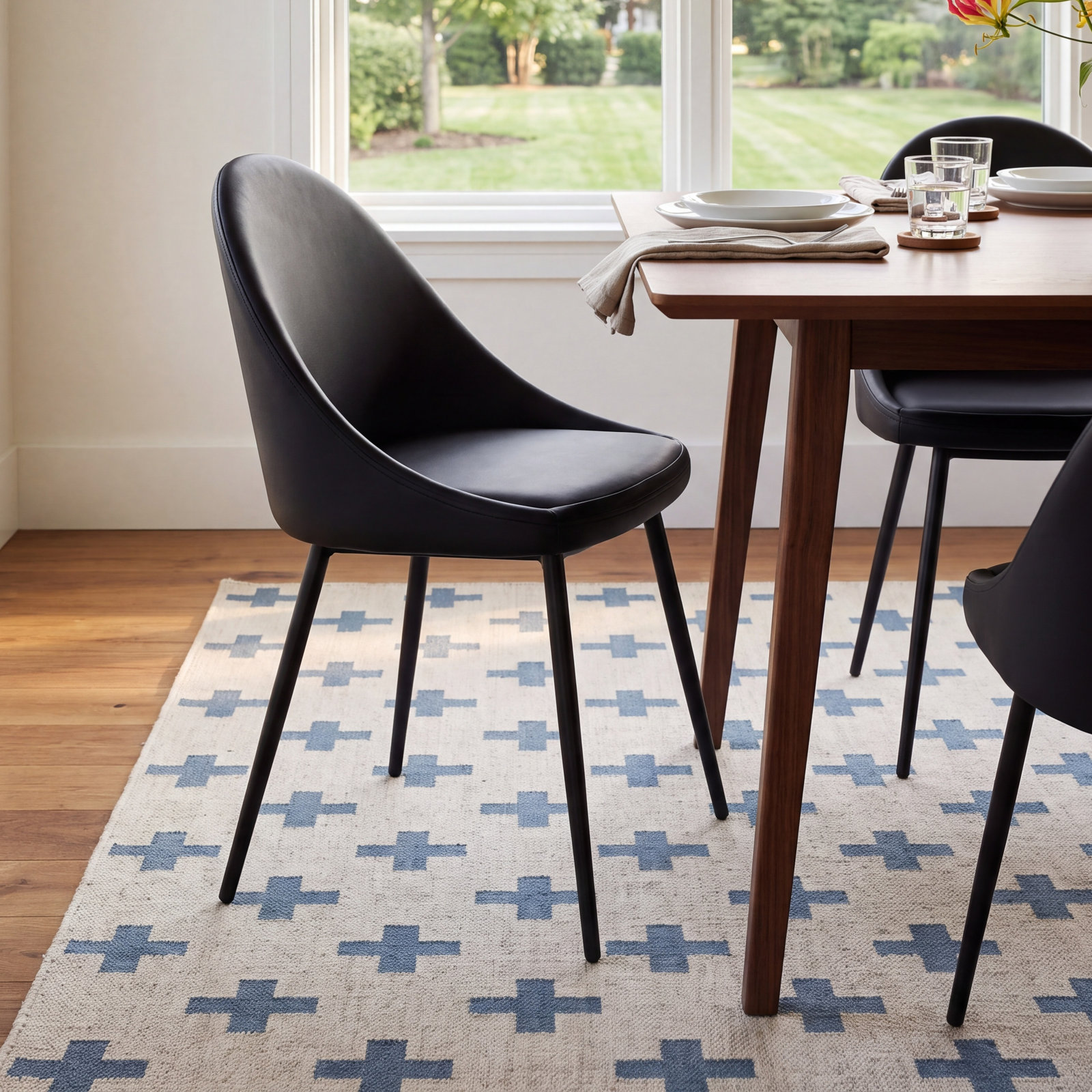 Holmes Dining Chair, Midnight Black Vegan Leather