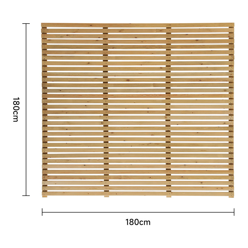 Castanon Garden Privacy Wood Fence Panels Included, 150cm H x 60cm W x 2cm D