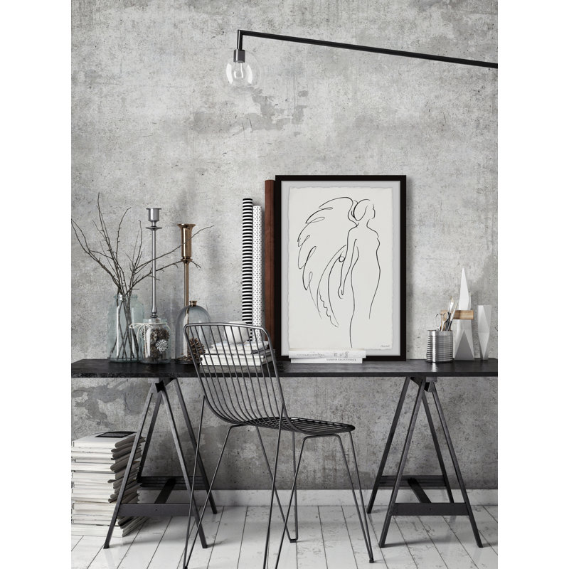 Wings Outline - Single Picture Frame Painting, 30 cm H x 20 cm W x 3.81 cm D