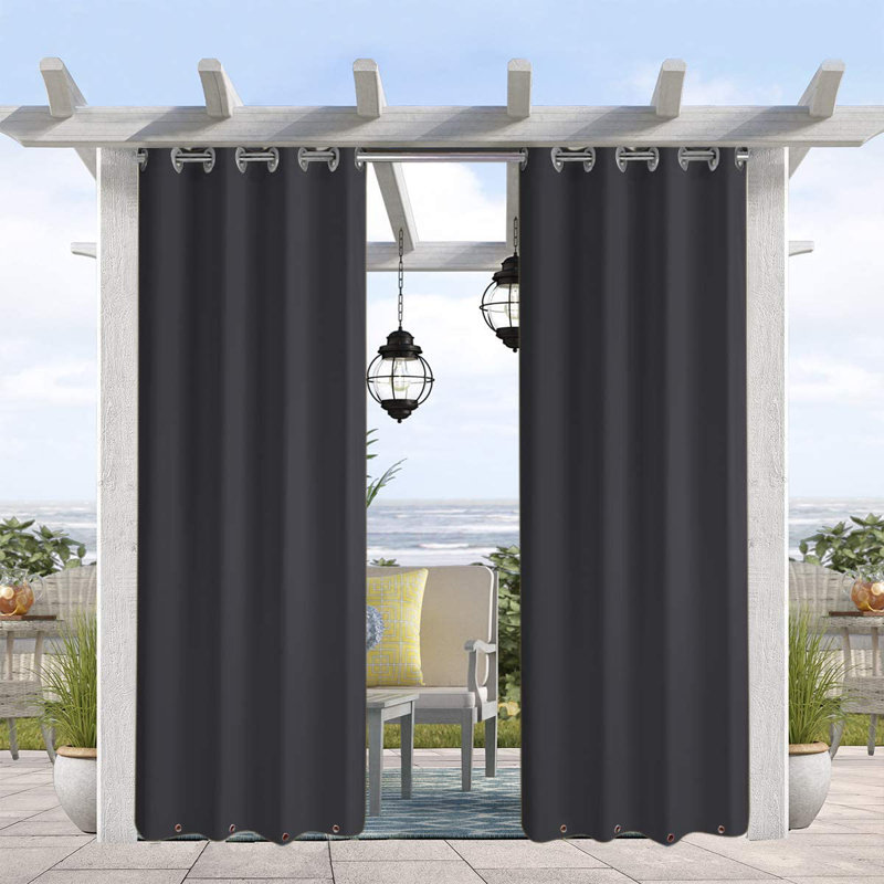 Blackout Curtain Single Panel, Gray, 50" W X 96" L