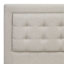 Ensemble de chambre à coucher 2 pièces Fannin avec 1 base de lit en bois et 1 table de chevet moderne - Fabrication fiable et durable - Tissu en lin beige brume-296782731-296782774