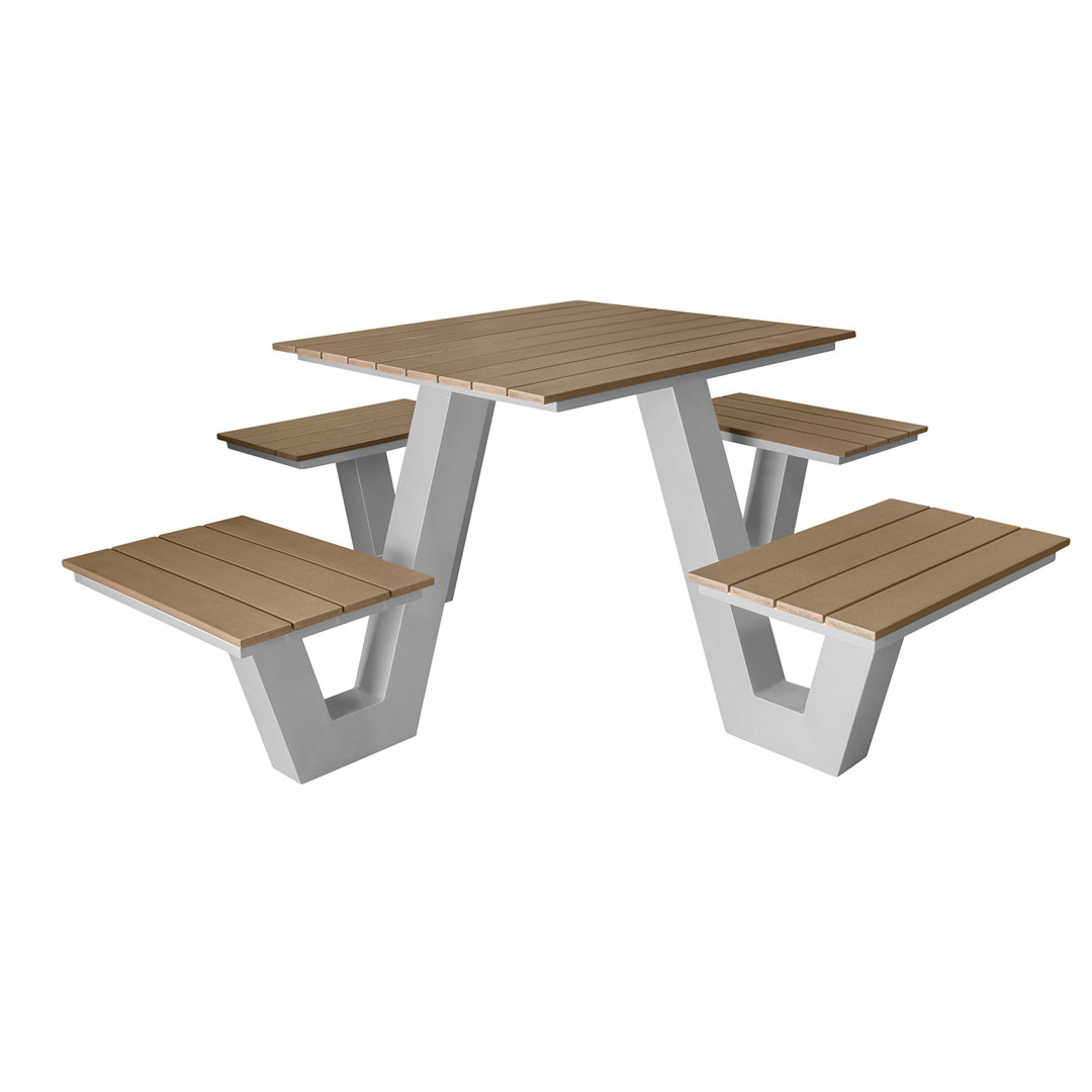 Vienna Square 4 - Person 36" Long Picnic Table DecoScape Top