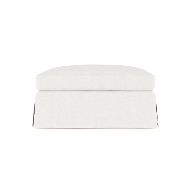 Ludlow Ottoman, Plush Velvet Oyster, Weathered