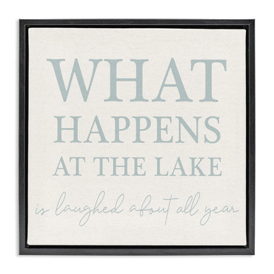 "What Happens At Lake", art mural sur toile flottante par Lil 'Rue