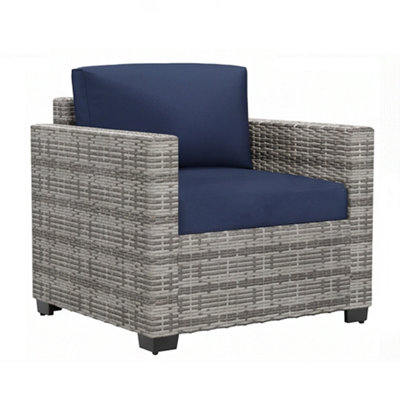 7 Piece Rattan Sectional Seating Group With Cushions, 6327Nv-C11