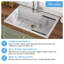 Quartz Workstation Kitchen Sink 33"L x 22"W Black Drop In Single Bowl Kitchen Sink with Accessories-118658702-123687617