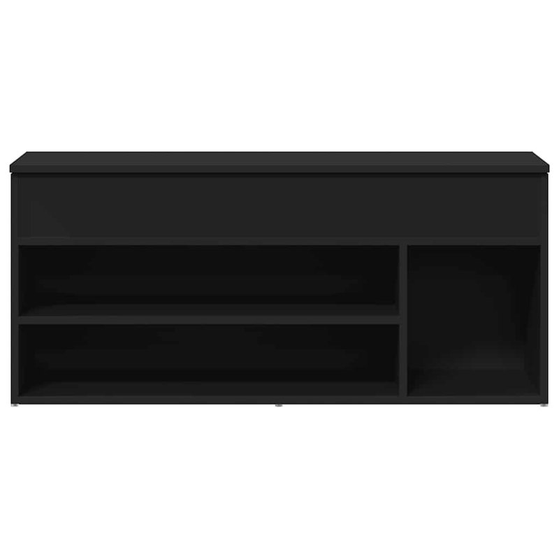 Shoe Bench 102X30.5X45 Cm Engineered Wood, Black