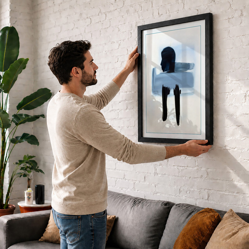 Solitary Form Minimalist - Framed Print, A1 - 84.1 x 59.4 cm, Walnut