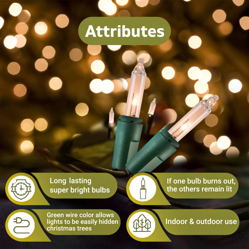  100 Bulb Fairy Warm Lights String Bulbs