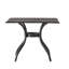 Table de patio carrée en aluminium noir sable, 38,99 cm, modèle Captivate, légère, couleur sable