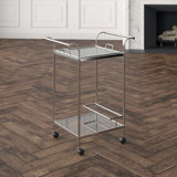 Masini Silver Trolley Bar Cart