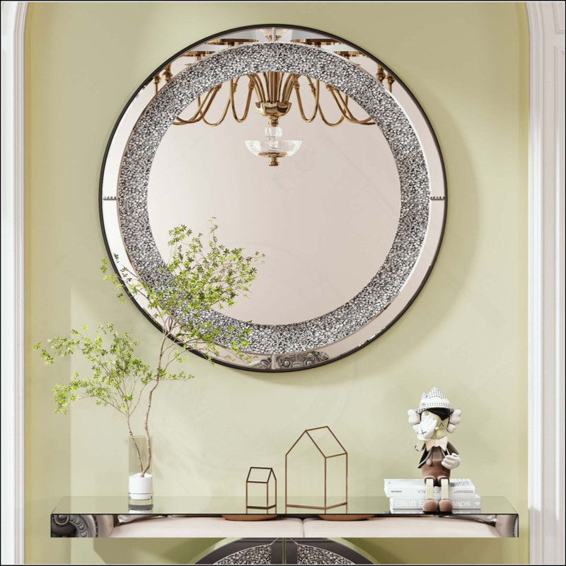 Miroir rond en cristal Crystal Crush