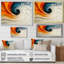 Mathes, orange et blanc, Sprial, encre rythmique, rivière II - Abstract Spirals, art mural-1305129908-1305129915-1305129912