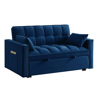 Modern Velvet Upholstered Sofa Bed -  Everly Quinn, 08D8B170EF9844F2A0FF341D1E66AFB6