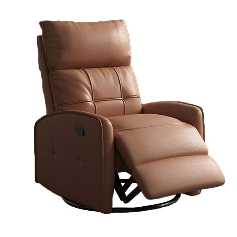 Kulmene Faux Leather Recliner, Coffee Faux Leather
