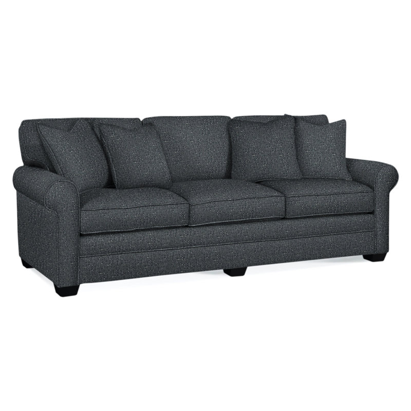 Bedford Sofa, Black, Green Performance Fabric; 0851-54