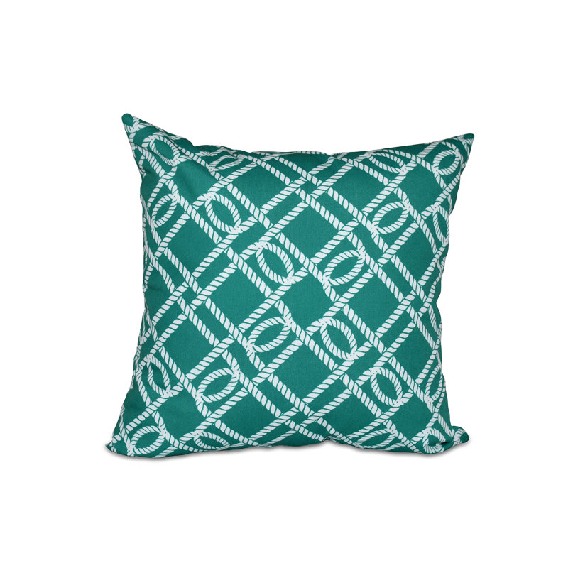 Housse de coussin carré et insert Nautical Nights, H 16 po x l 16 po, Vert