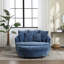 Fauteuil demi-tonneau rembourré avec repose-pieds-100891575