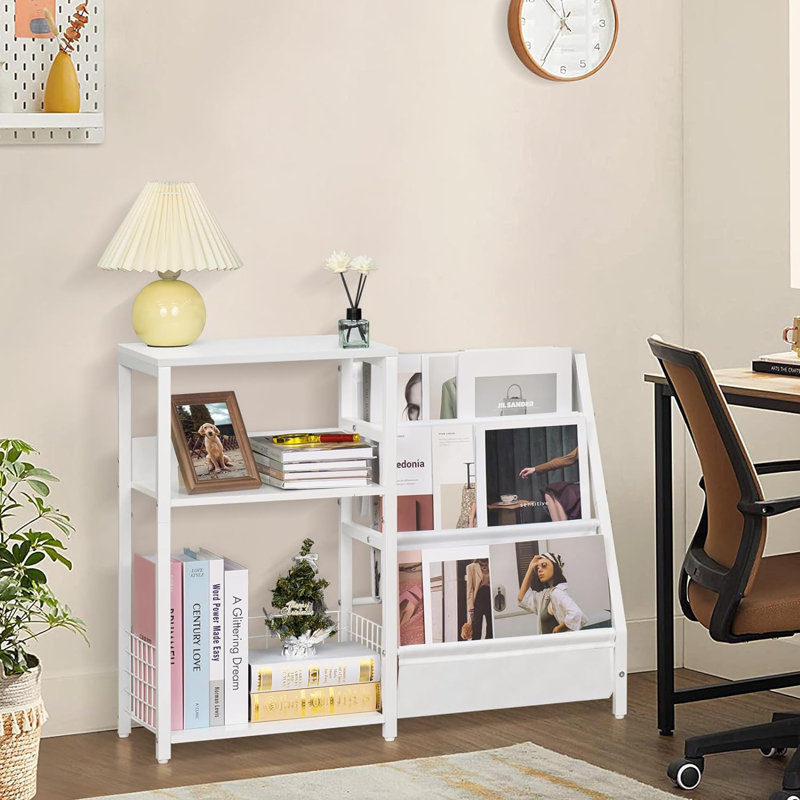 Metal 23.7'' H Media Shelves, White