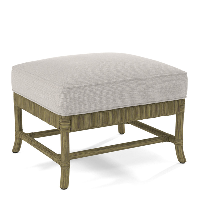 Lafayette Ottoman, Taupe Plaid; 0126-73, Mushroom