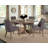 Round Solid Wood Top Dining Table