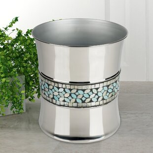 Round Bath Floor Trash Can Waste Bin 4.5-liters/1.2-gal - Peacock Blue