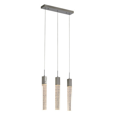 3 - Light Brushed Brass Kitchen Island Pendant