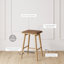 Tabouret de bar en bois sans dossier à hauteur de comptoir avec coussin amovible en cuir-868643923-847064336-871875408