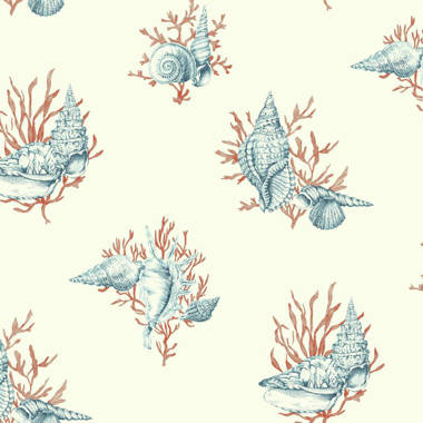 Ashford Toiles Seasons Toile 27' x 27 scenic Roll Wallpaper Color: Navy/Off-White